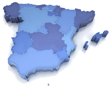 Una imagen que representa la estructura de España usando una paleta de color azul.